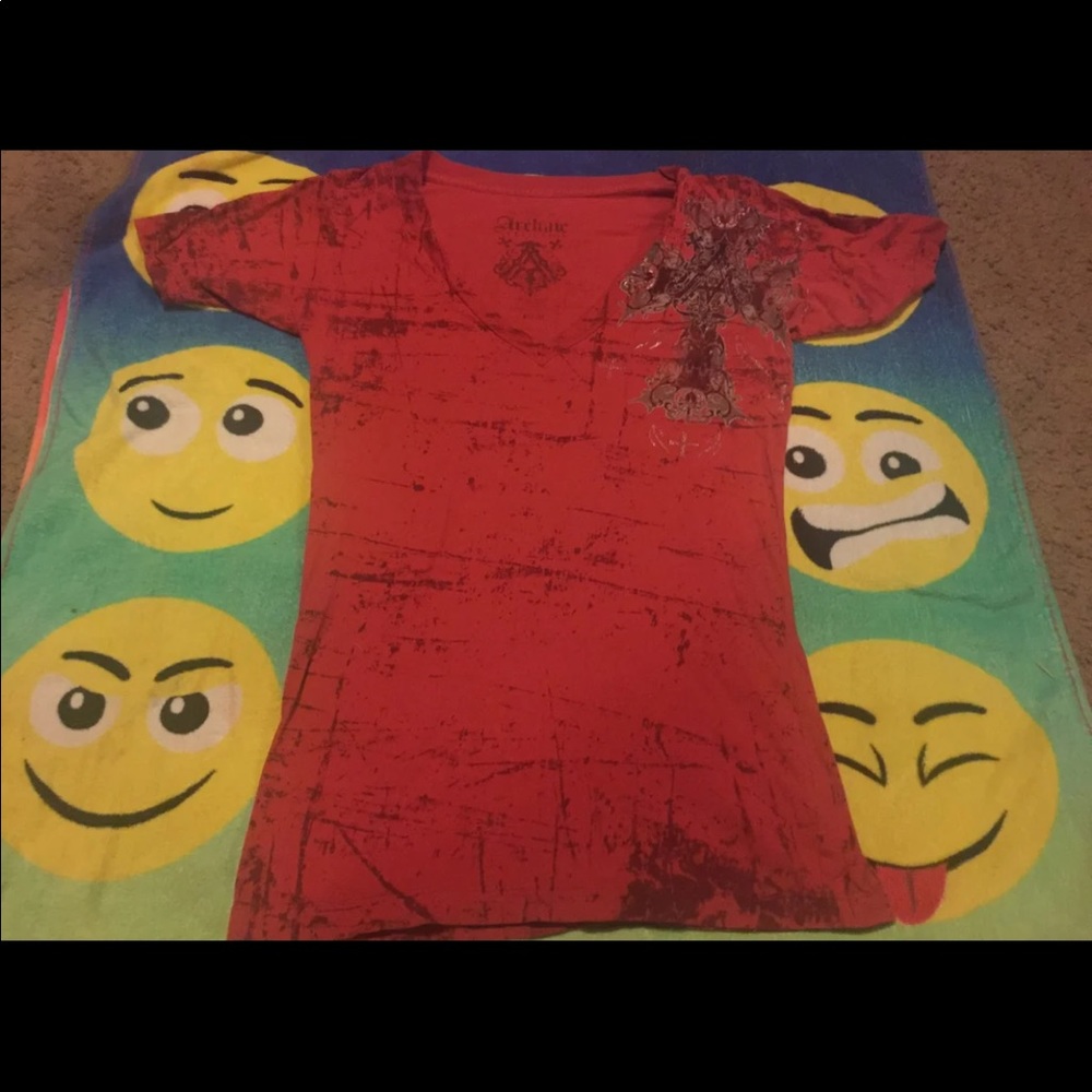 Affliction shirt size medium women's vneck